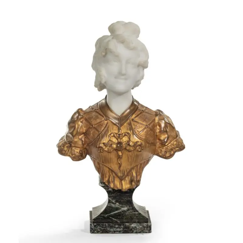 A marble and ormolu bust by Marionnet