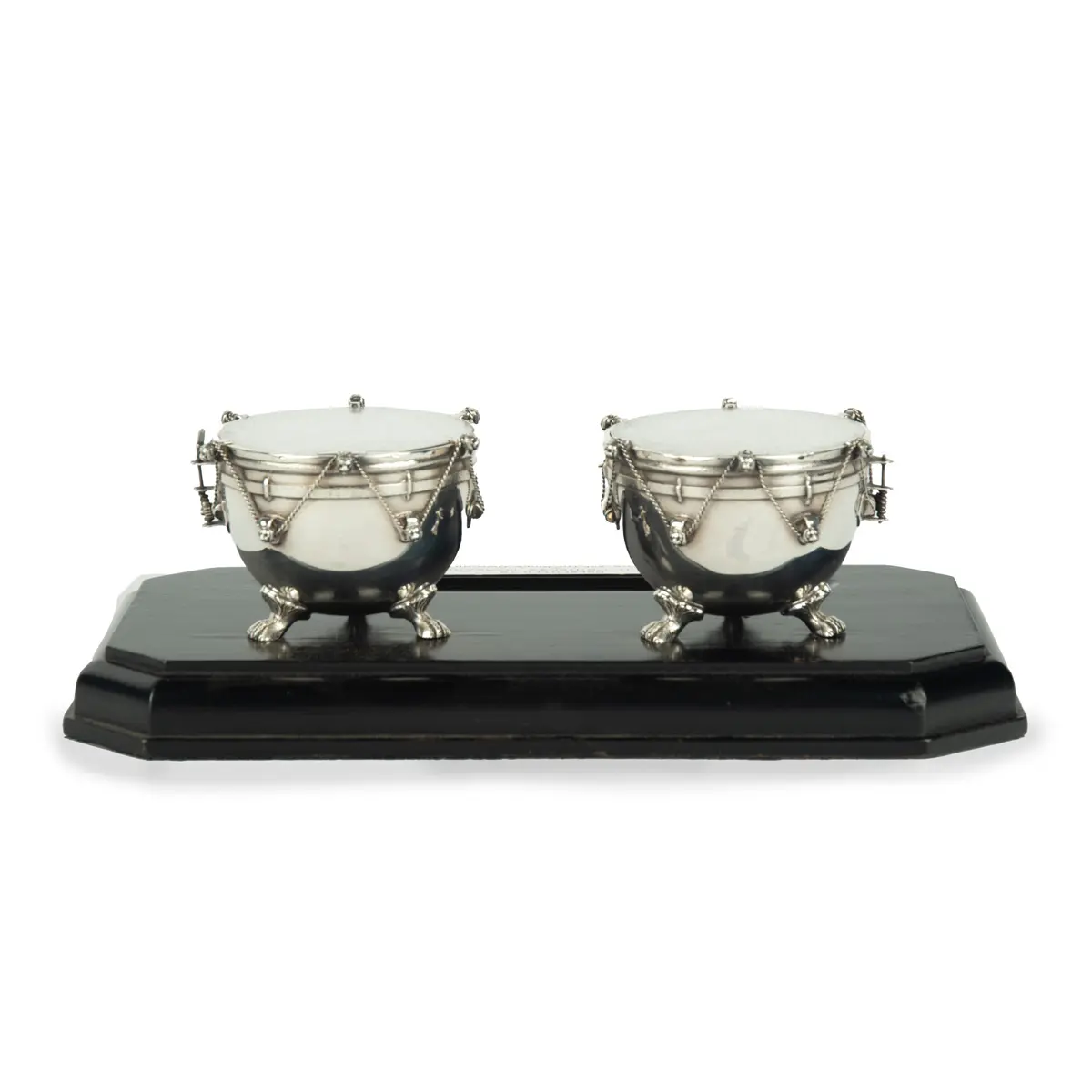 A Royal presentation silver inkstand by Carrington & Co