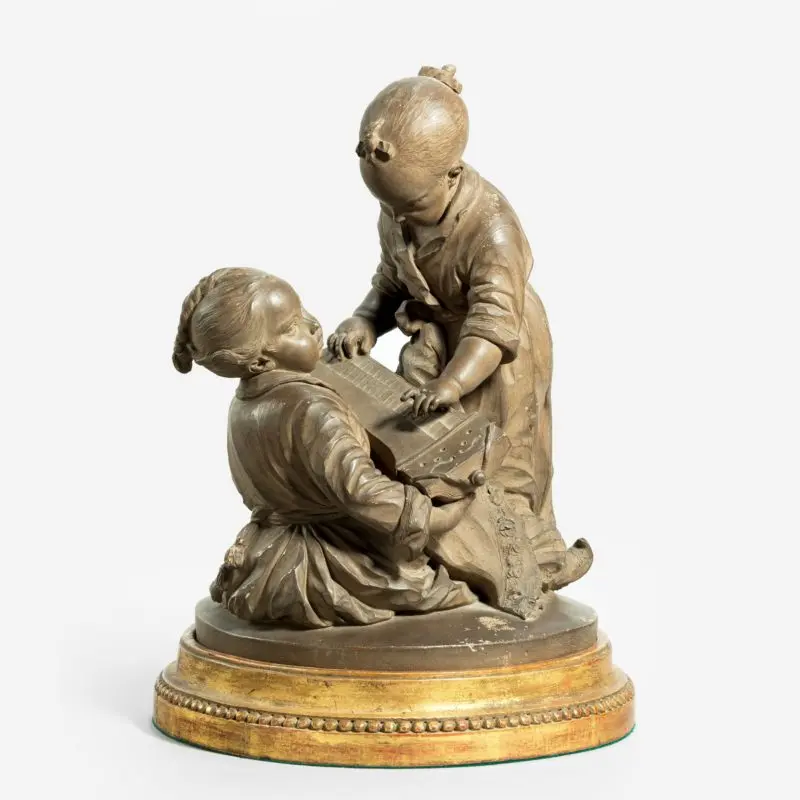 19th century French terracotta orientalist group