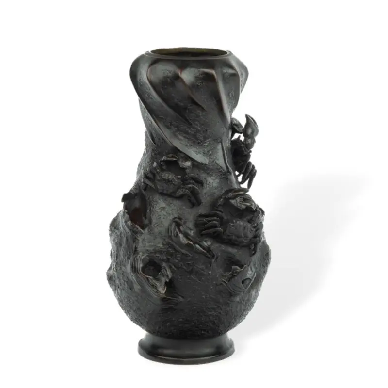 A Meiji bronze vase by Nobuhira