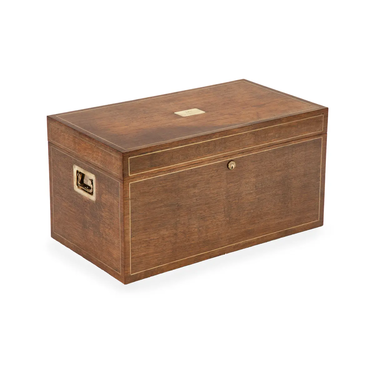 A Fine Art Deco Period Brass-Mounted Ship’s Humidor from the M. Y.