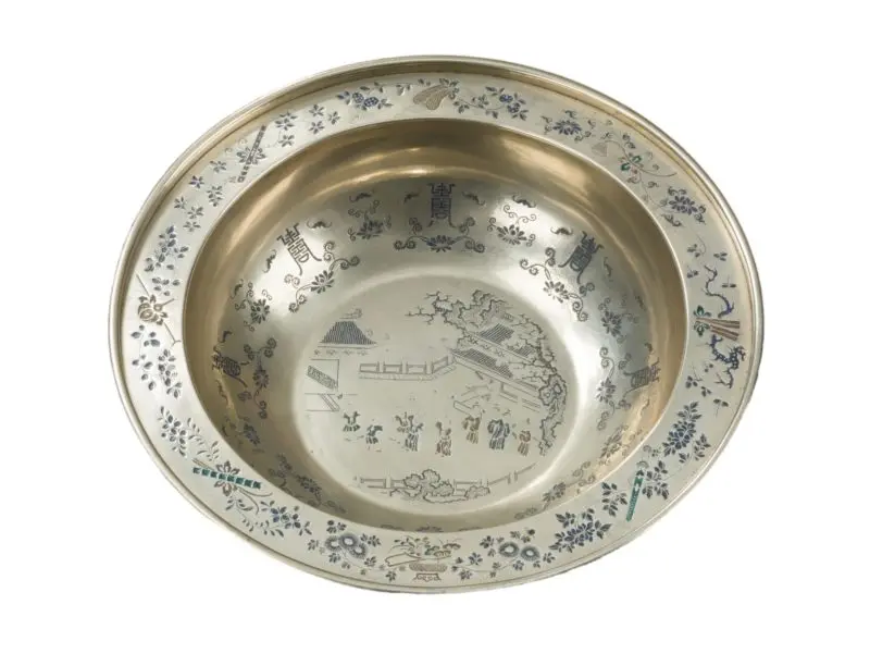 A Chinese paktong basin, 19th Century