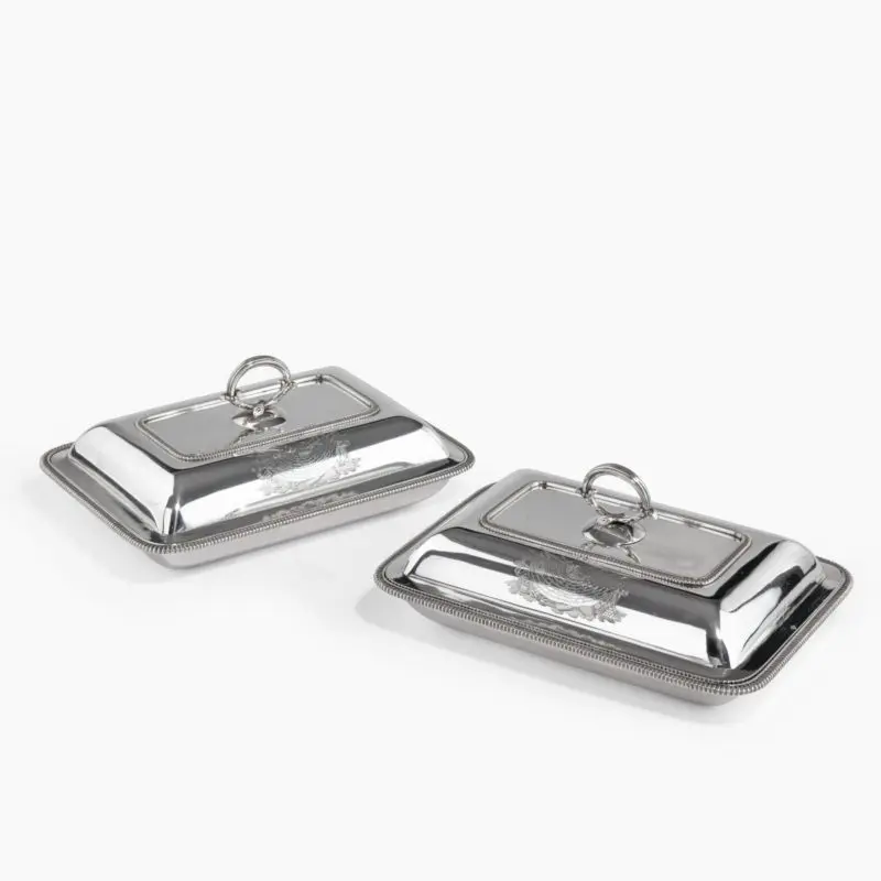 Captain Sir George Collier’s presentation silver entree dishes by