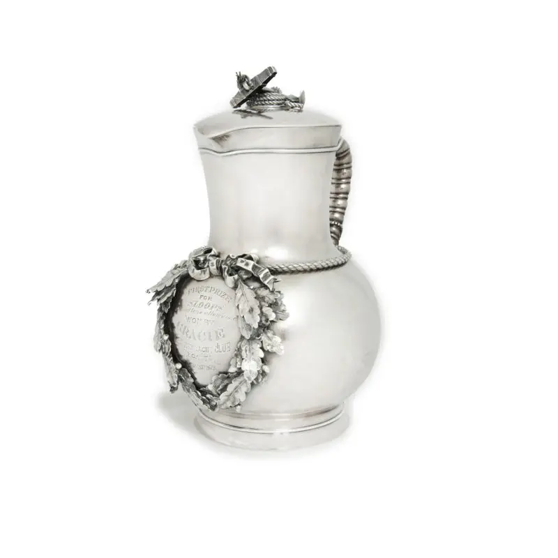 The New York Yacht Club Regatta ewer by Tiffany won by sloop Gracie, 1872