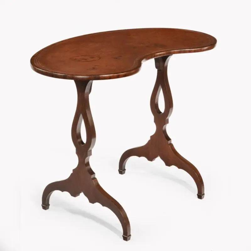 Early 19th century Mahogany kidney shaped window or writing table