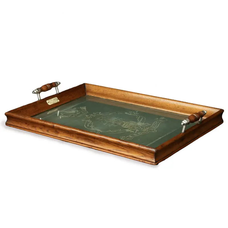 An oak tray from H.M.S. Cambridge