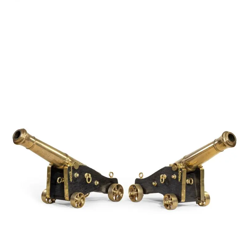 Pair of Bronze Cannon by McAndrew and Woore English, circa 1850