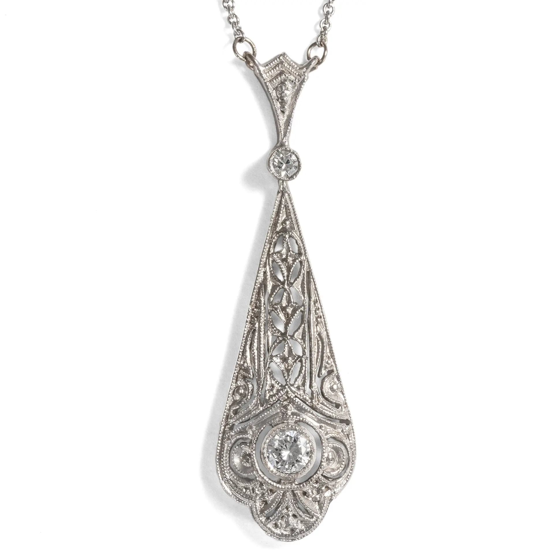 Sustainable Art Deco Style Diamond Necklace, From Our Workshop