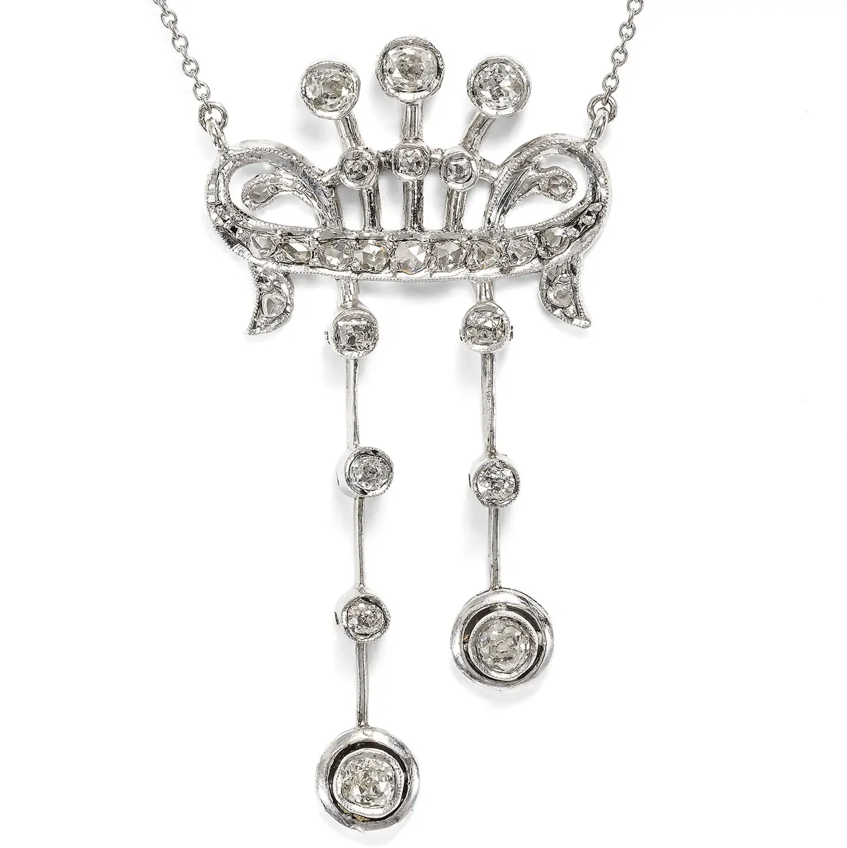 Elegant Necklace with 1.75 Ct Diamonds, Probably from the Ottoman