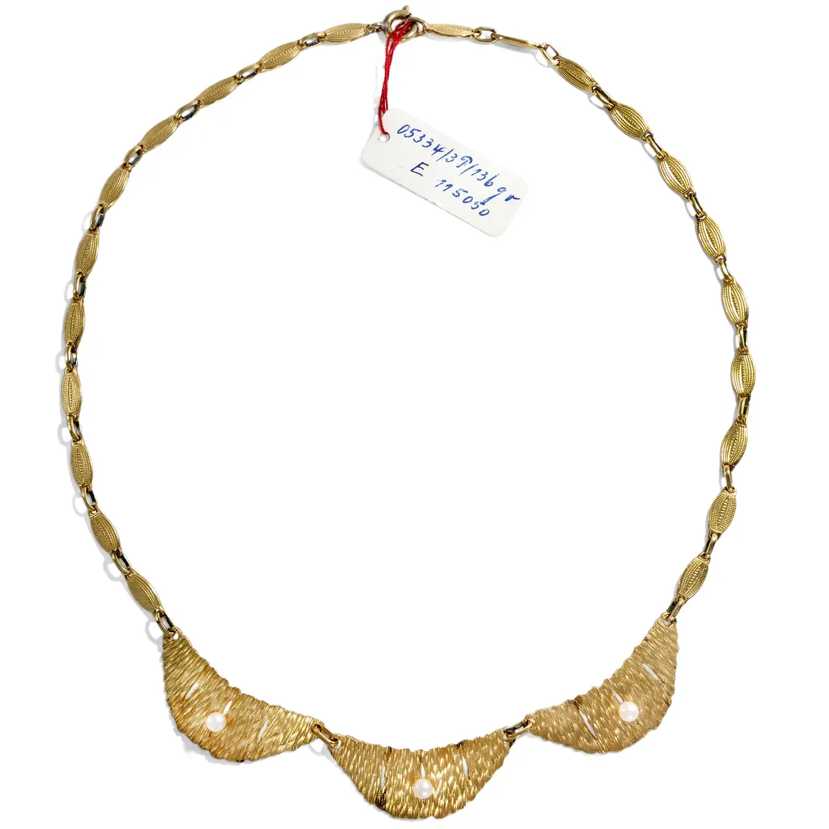 Stylish Midcentury Necklace in Gilded Silver by Theodor Fahrner, 1950s