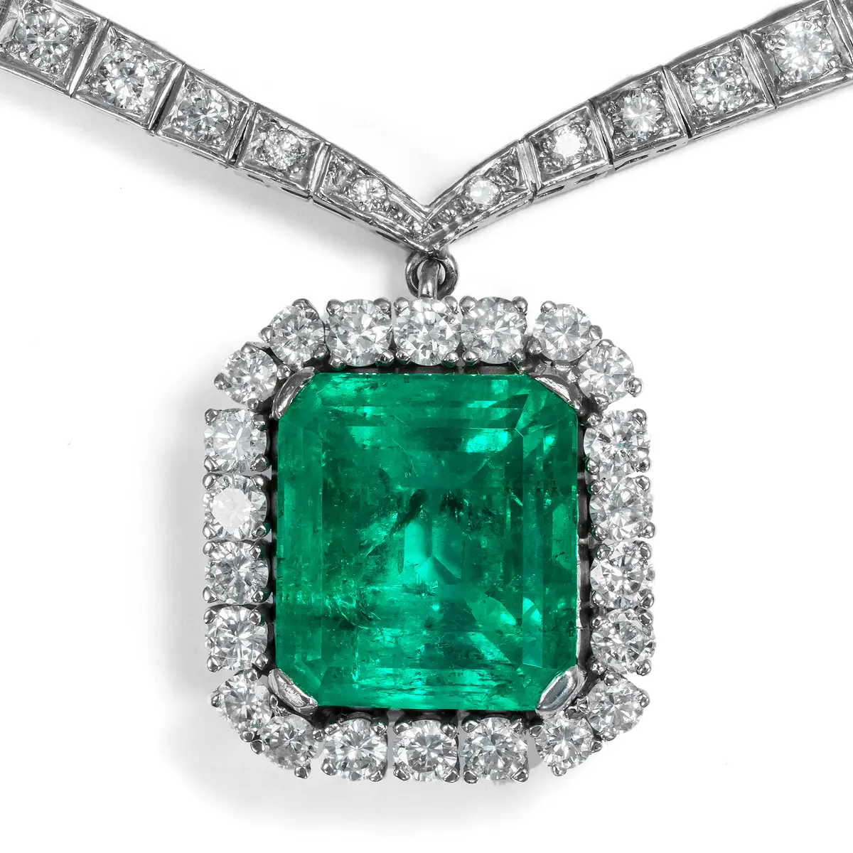 Sommerliches Grün • Kostbares vintage Collier mit kolumbianischem