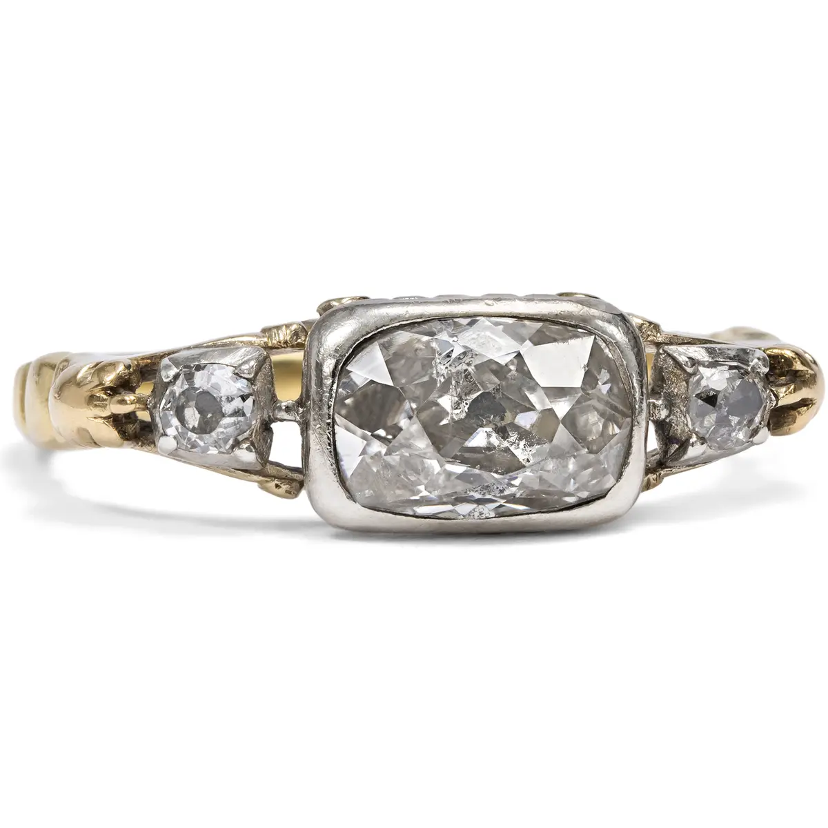 Victorian Diamond Ring in Rococo Design, c. 1900