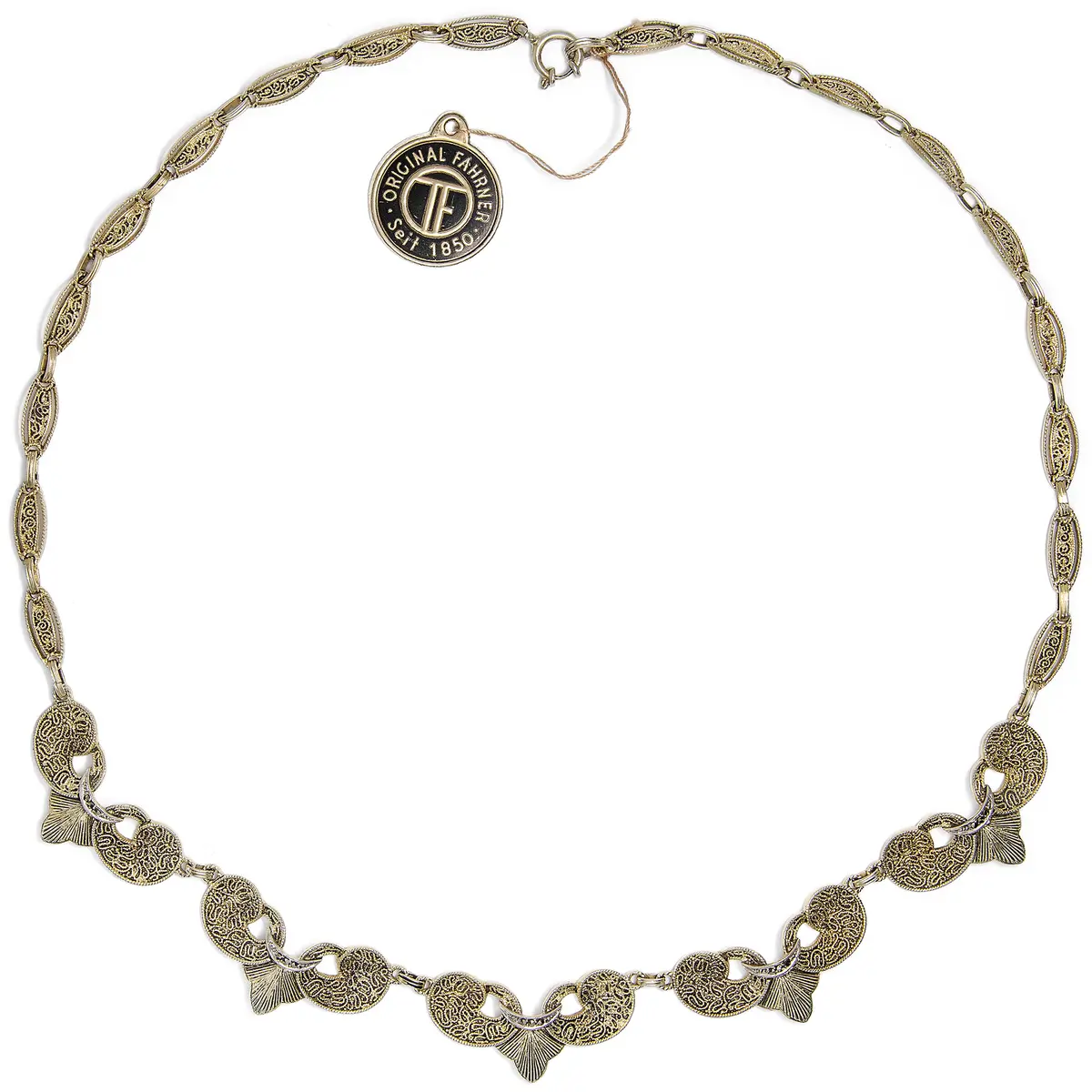 Wonderful Necklace in Gilded Silver by Theodor Fahrner, Germany circa 1955