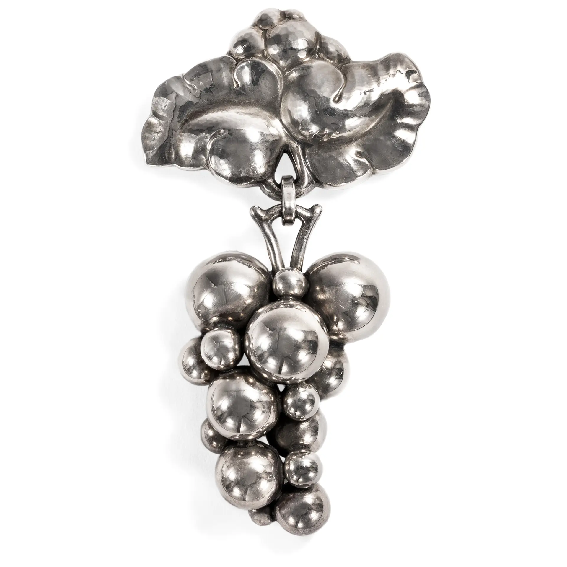Silver Brooch by Harald Nielse for Georg Jensen, Denmark 2nd Half
