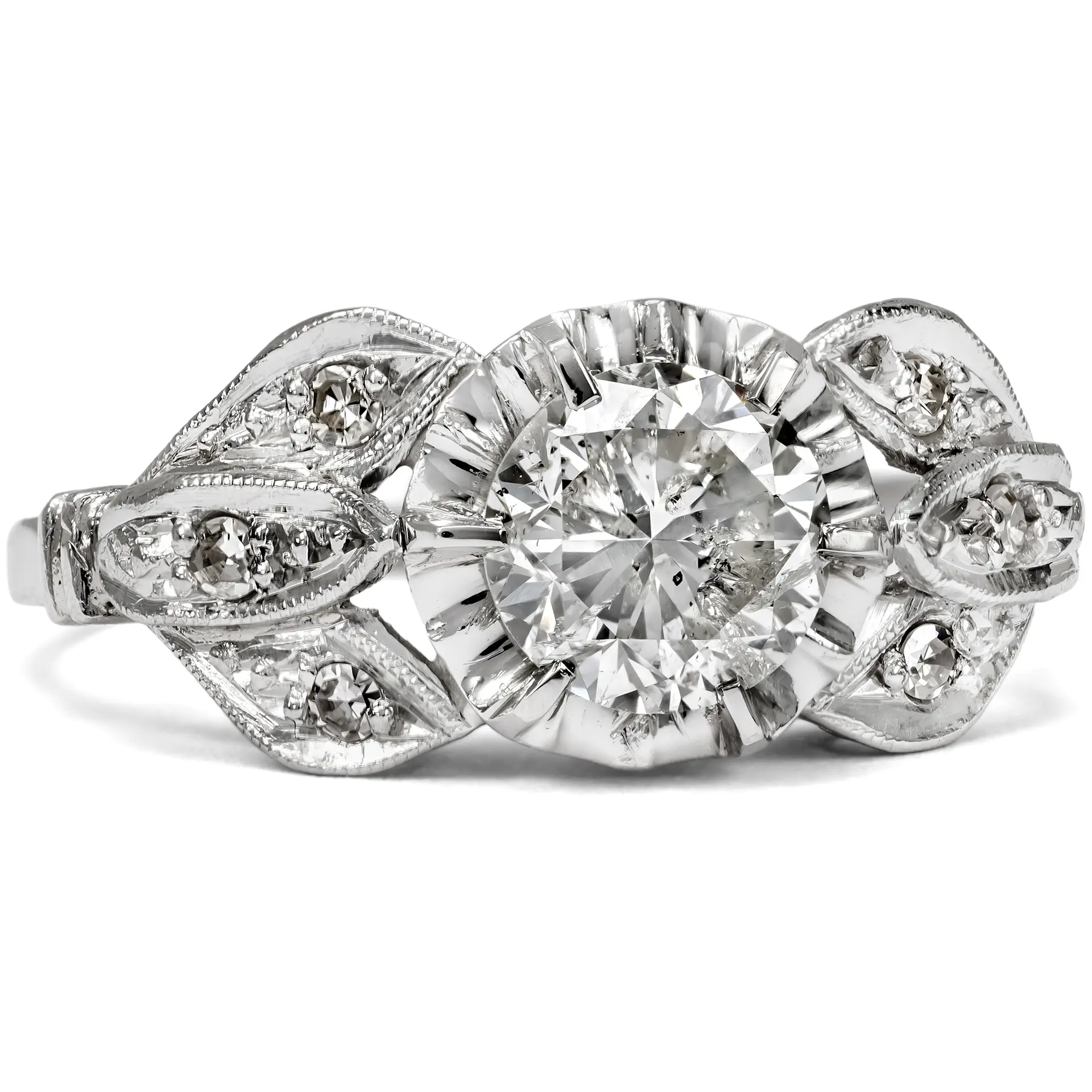 Timeless Vintage Diamond Ring in Platinum, c. 1950