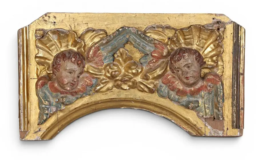 SPANISH SCHOOL, 17TH CENTURY. Cherubs and shells.