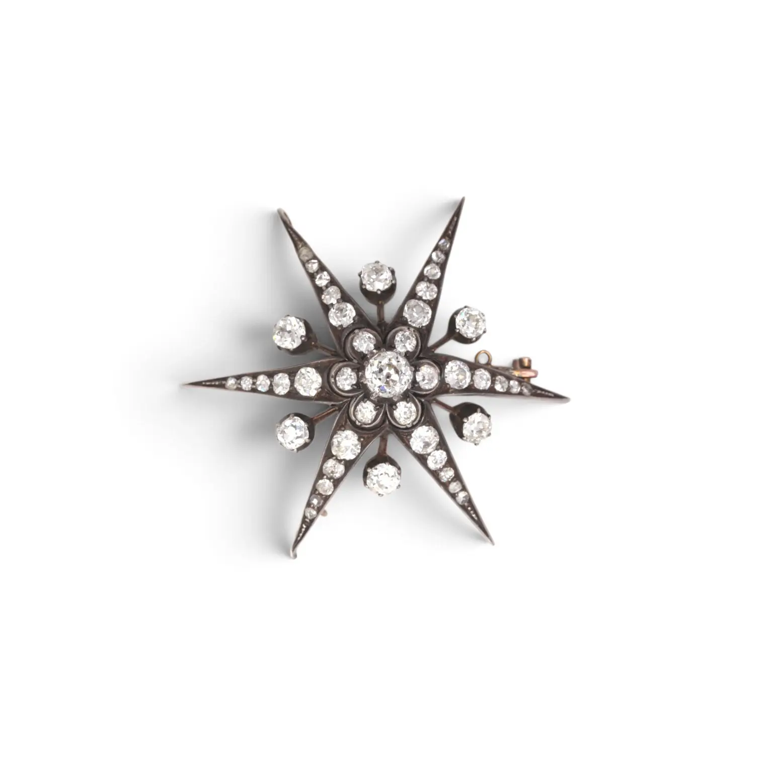 STAR-SHAPED brooch-pendant, late 19th century.