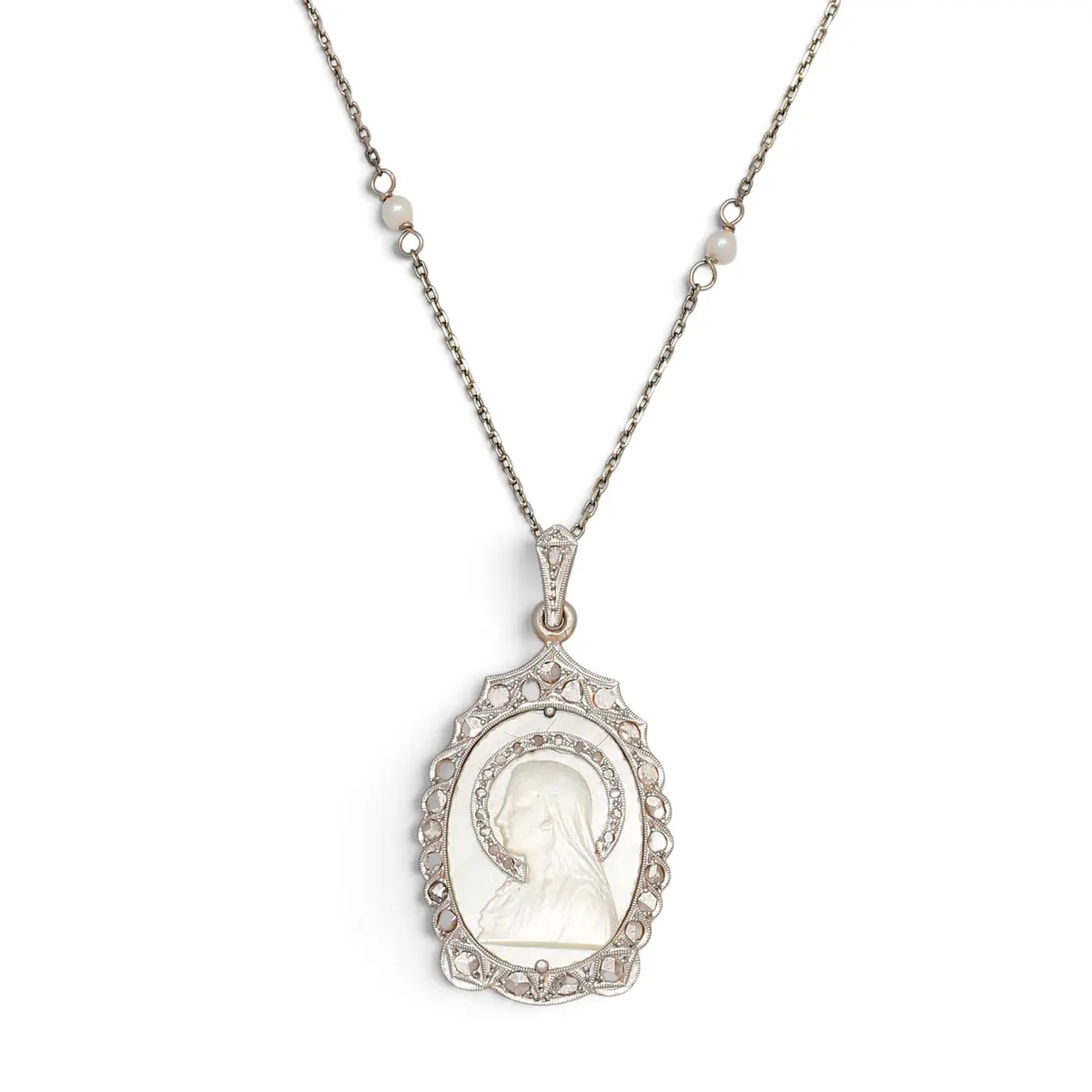 Art Deco devotional medal, circa 1943.