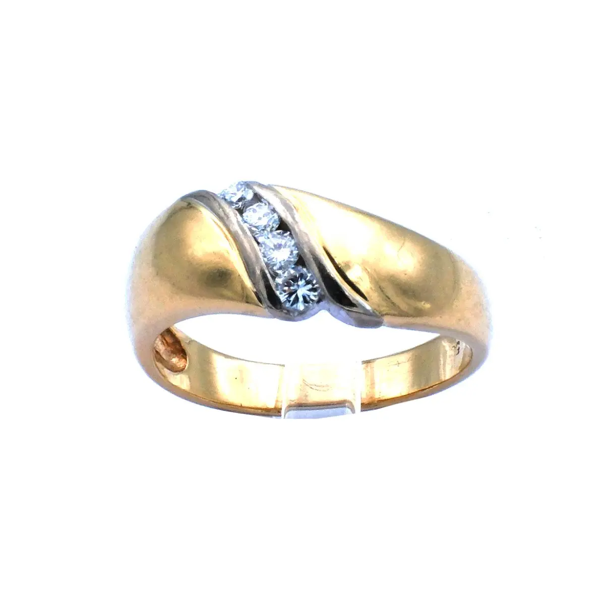 Vintage 0.19 ct Diamant Ring mit 4 Diamanten in 14K Gold