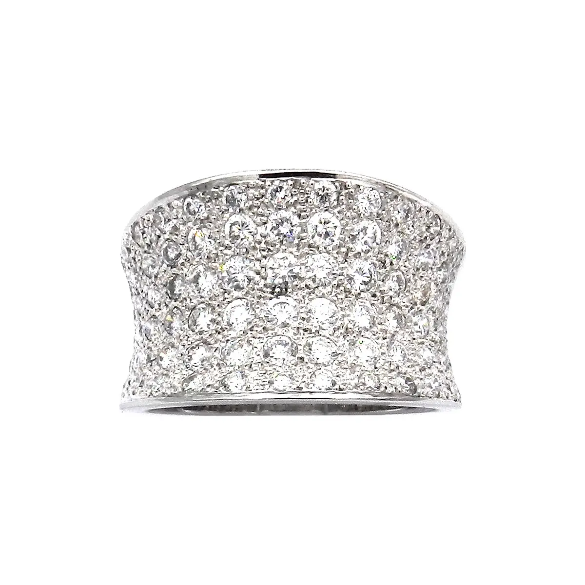 Pavé Diamant Ring – Moderner Bandring mit 1.6 ct Brillanten in 18K Weißgold