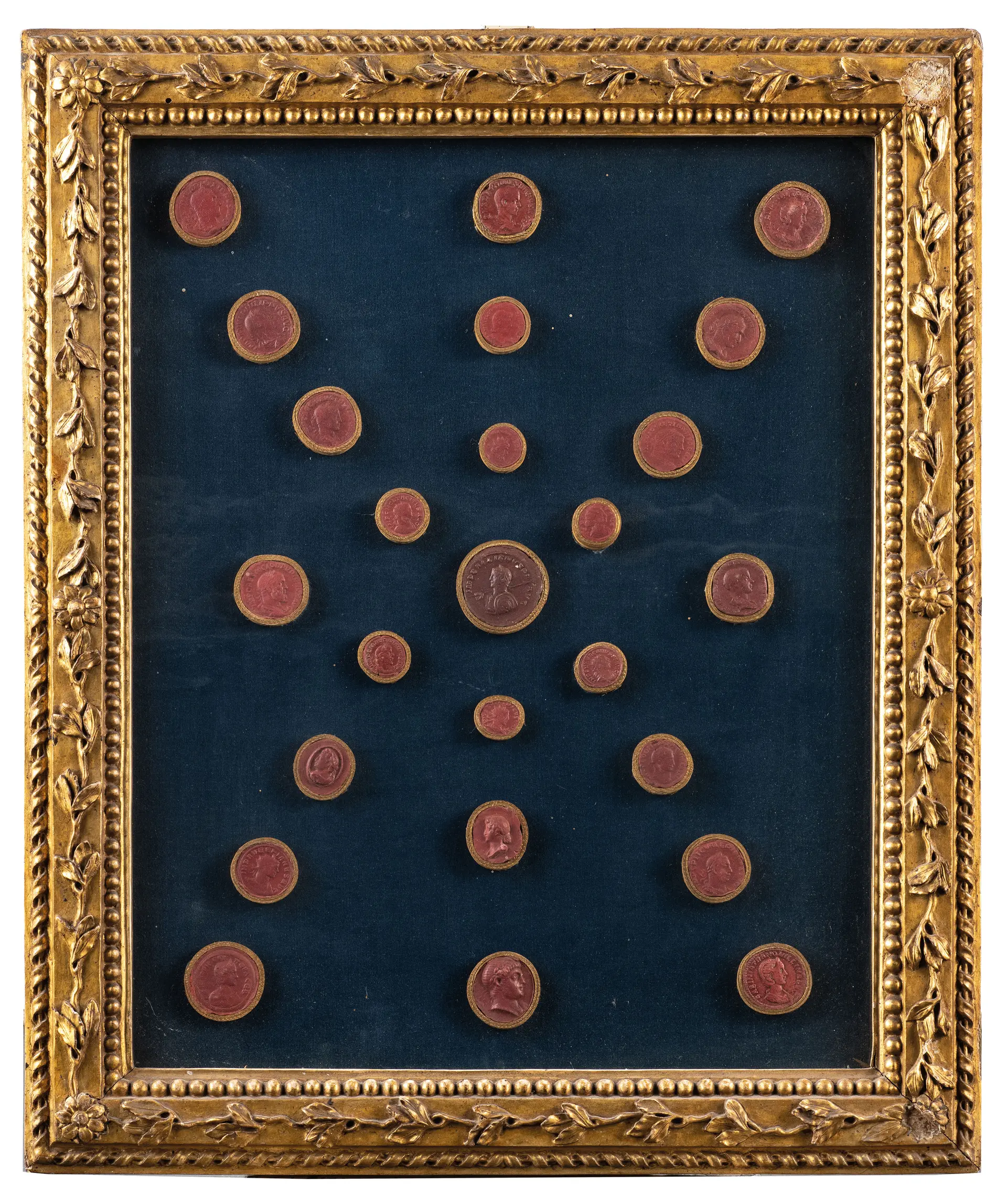 COLLEZIONE DI VENTICINQUE CALCHI IN GESSO O SCAGLIOLA ROSSA, XIX SECOLO