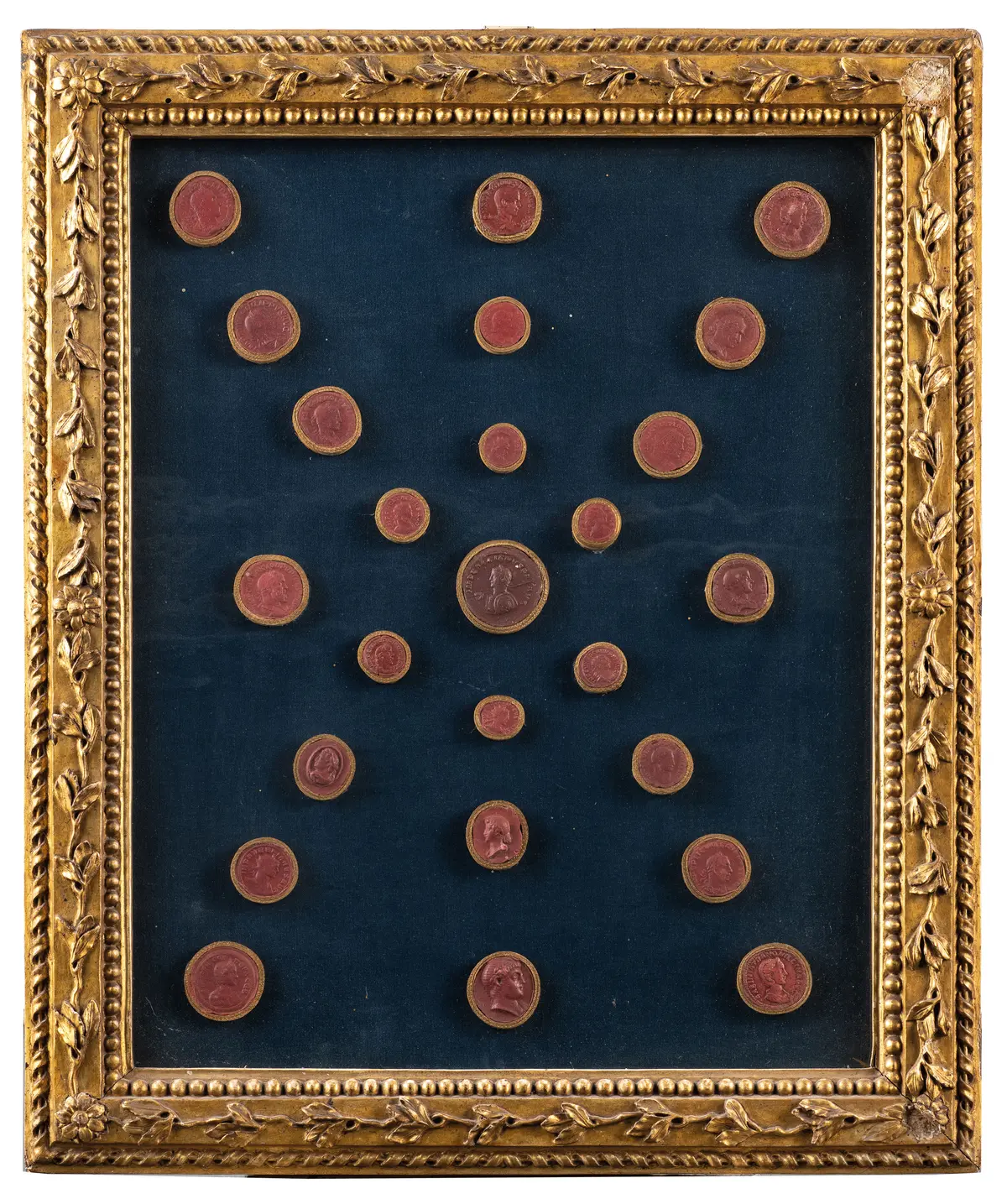 COLLEZIONE DI VENTICINQUE CALCHI IN GESSO O SCAGLIOLA ROSSA, XIX SECOLO
