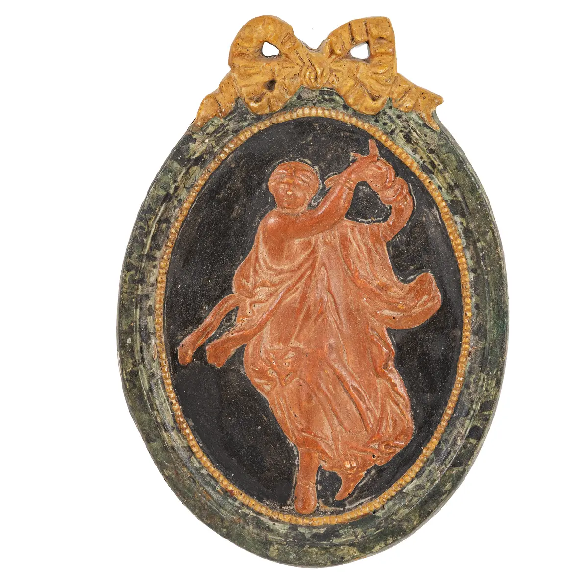 TRE RILIEVI IN TERRACOTTA DIPINTA, XIX-XX SECOLO