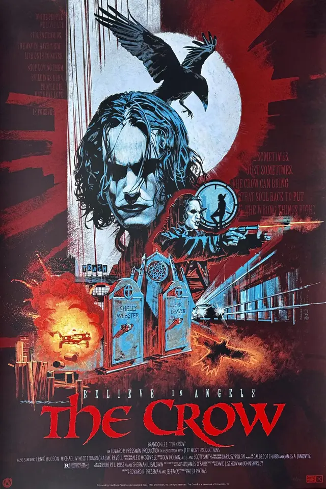 The Crow Alternative Movie Poster - Brandon Lee - Paul Mann