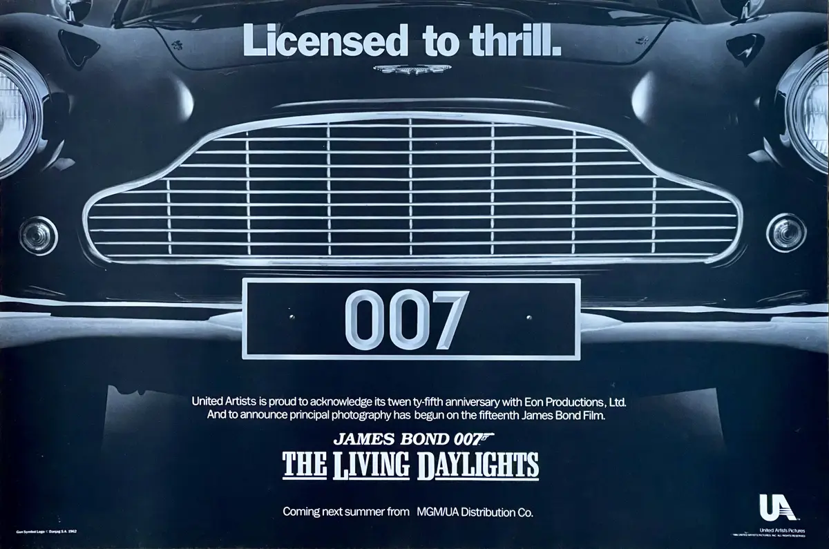 Original James Bond: The Living Daylights Film Poster - Timothy Dalton
