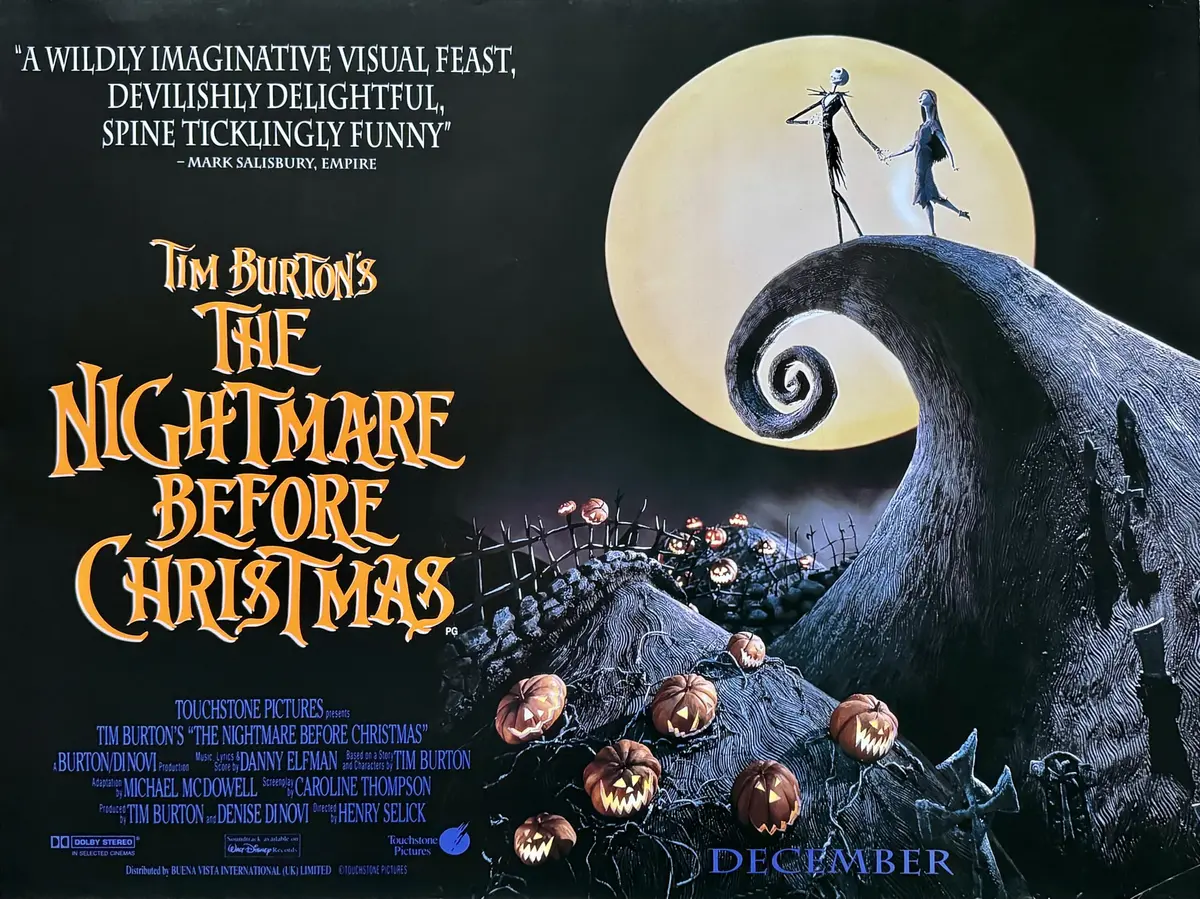 Original Nightmare Before Christmas Movie Poster - Tim Burton