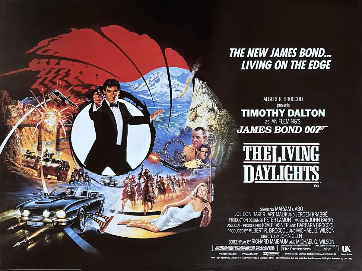 Original James Bond: The Living Daylights Film Poster - Timothy Dalton