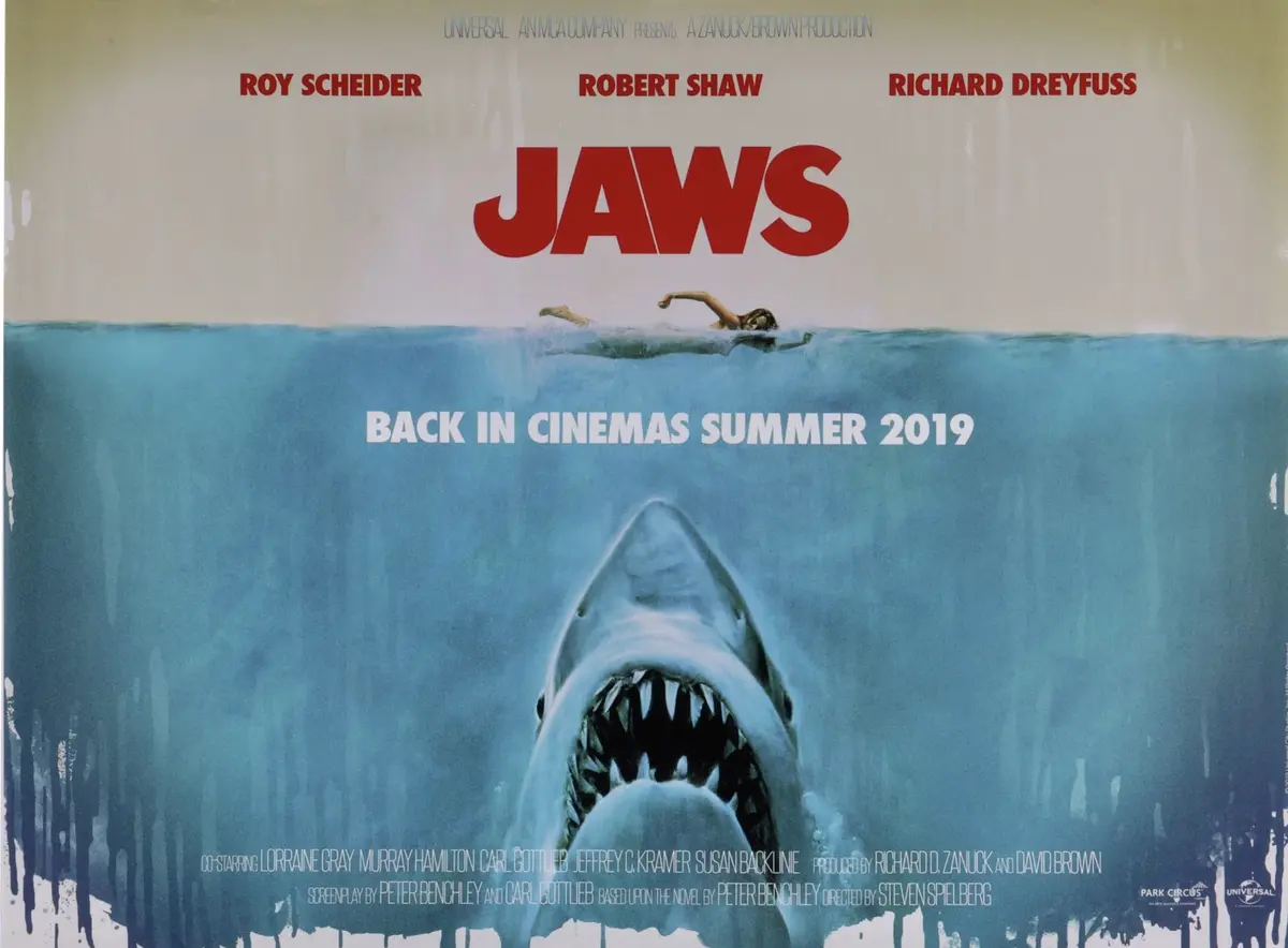 Original Jaws Movie Poster - Steven Spielberg - Great White Shark