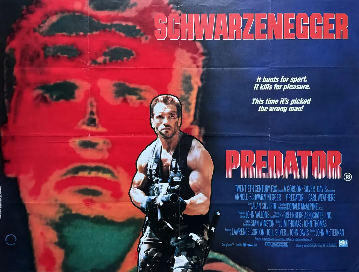 Original Predator Movie Poster - Action - Arnold Schwarzenegger