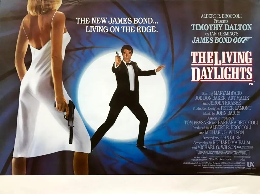 Original James Bond: The Living Daylights Movie Poster