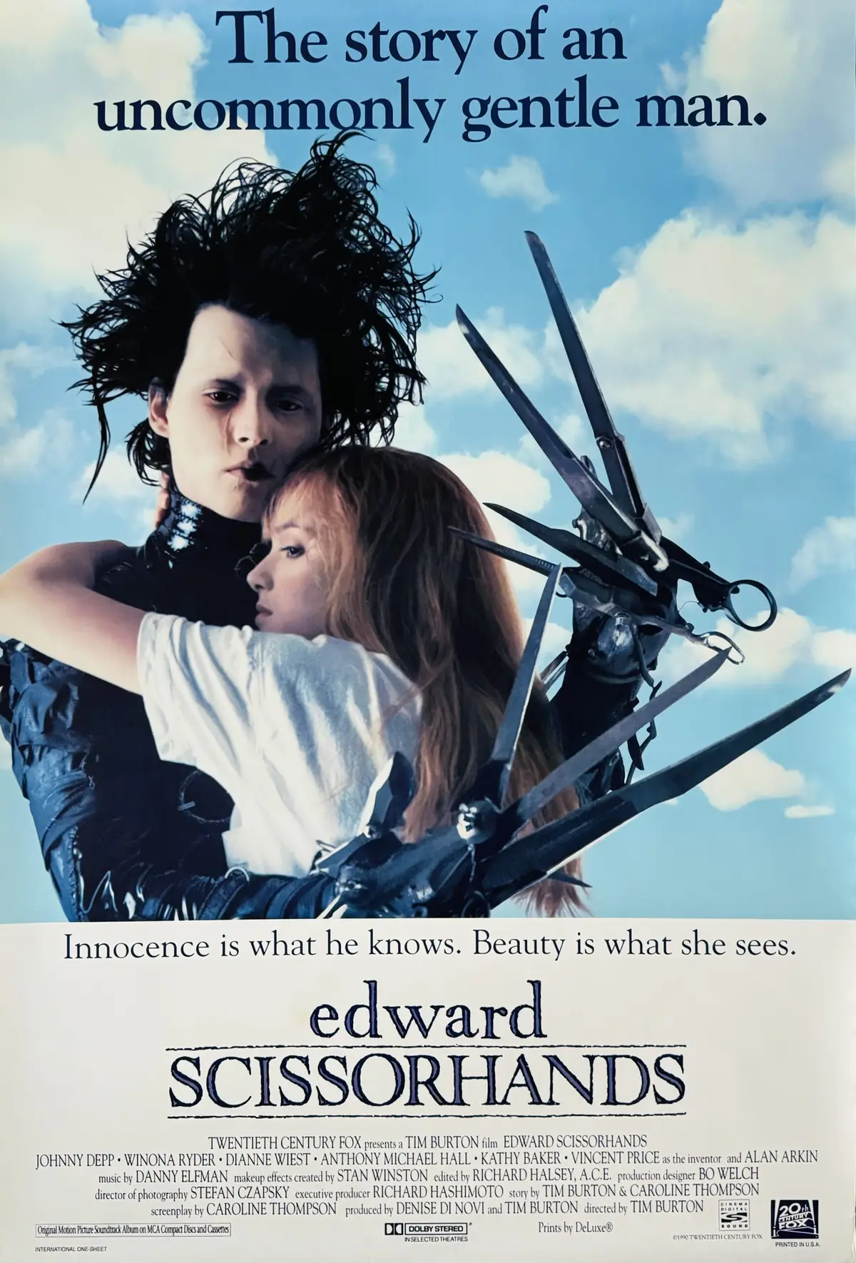 Original Edward Scissorhands Movie Poster - Tim Burton