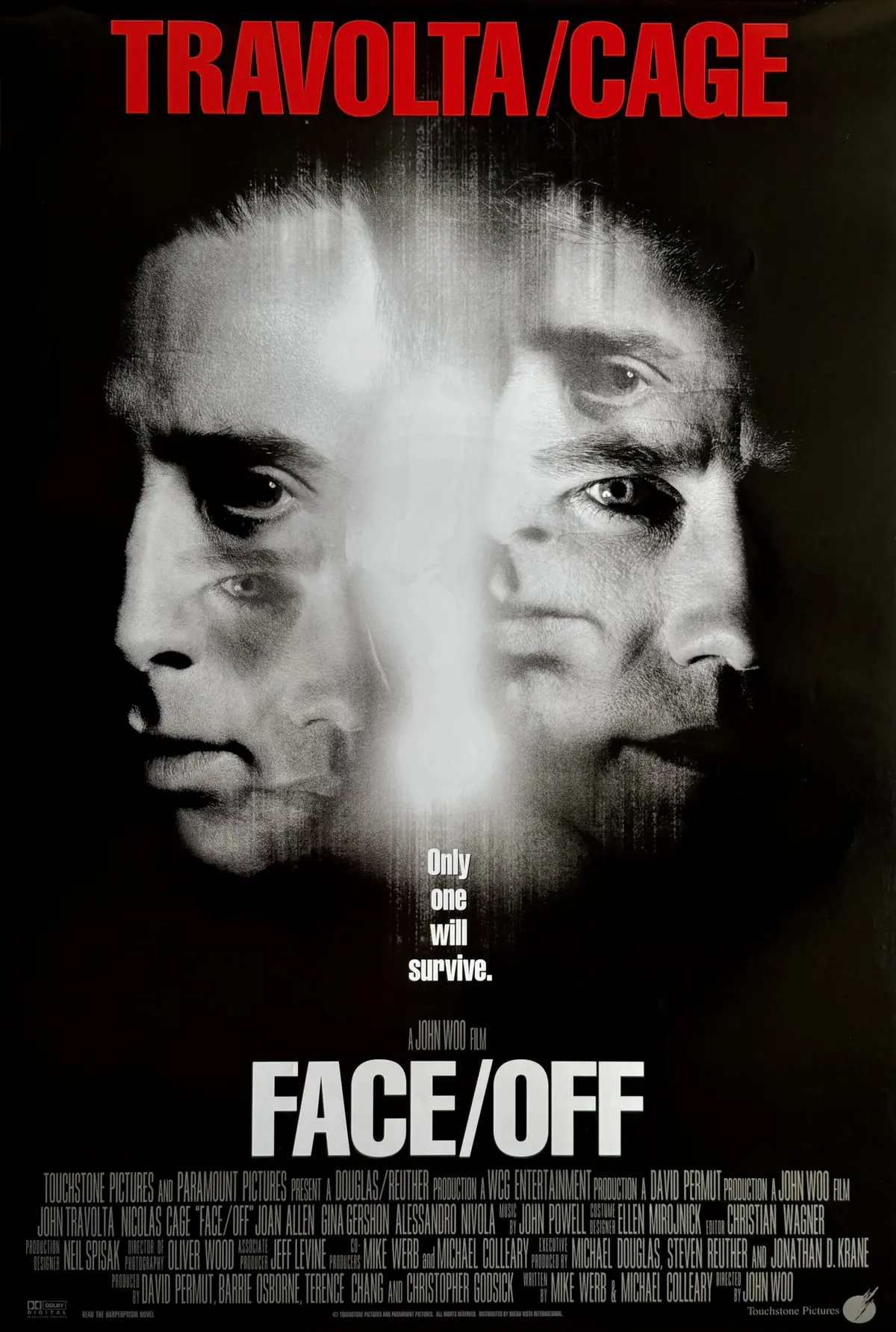 Original Face Off Movie Poster - Action - John Woo - Nicolas Cage