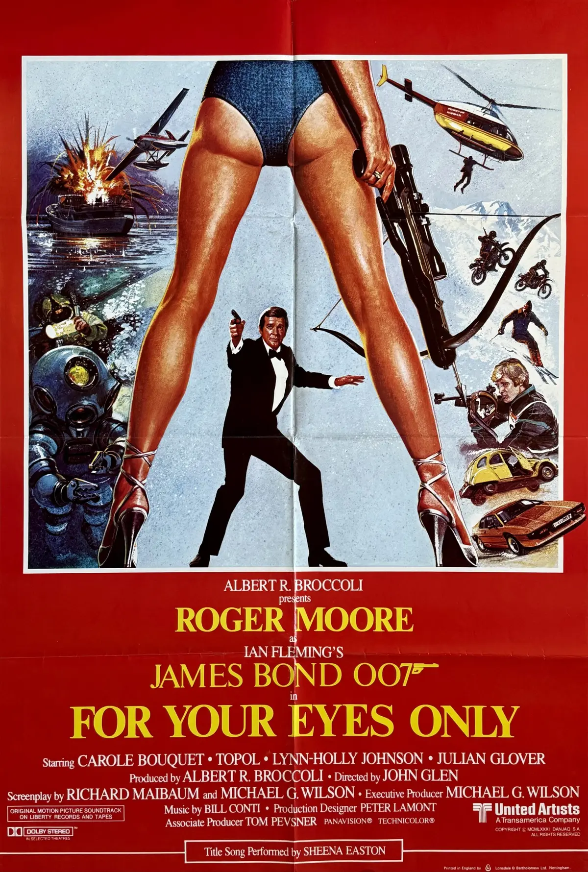 Original James Bond: For Your Eyes Only Movie Poster - 007