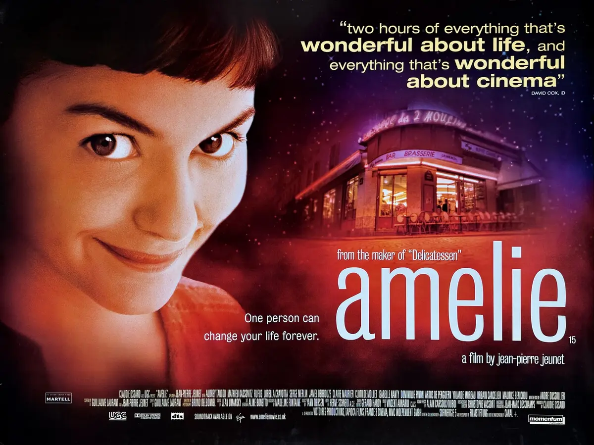 Original Amelie Movie Poster - Audrey Tautou - Romance - Comedy