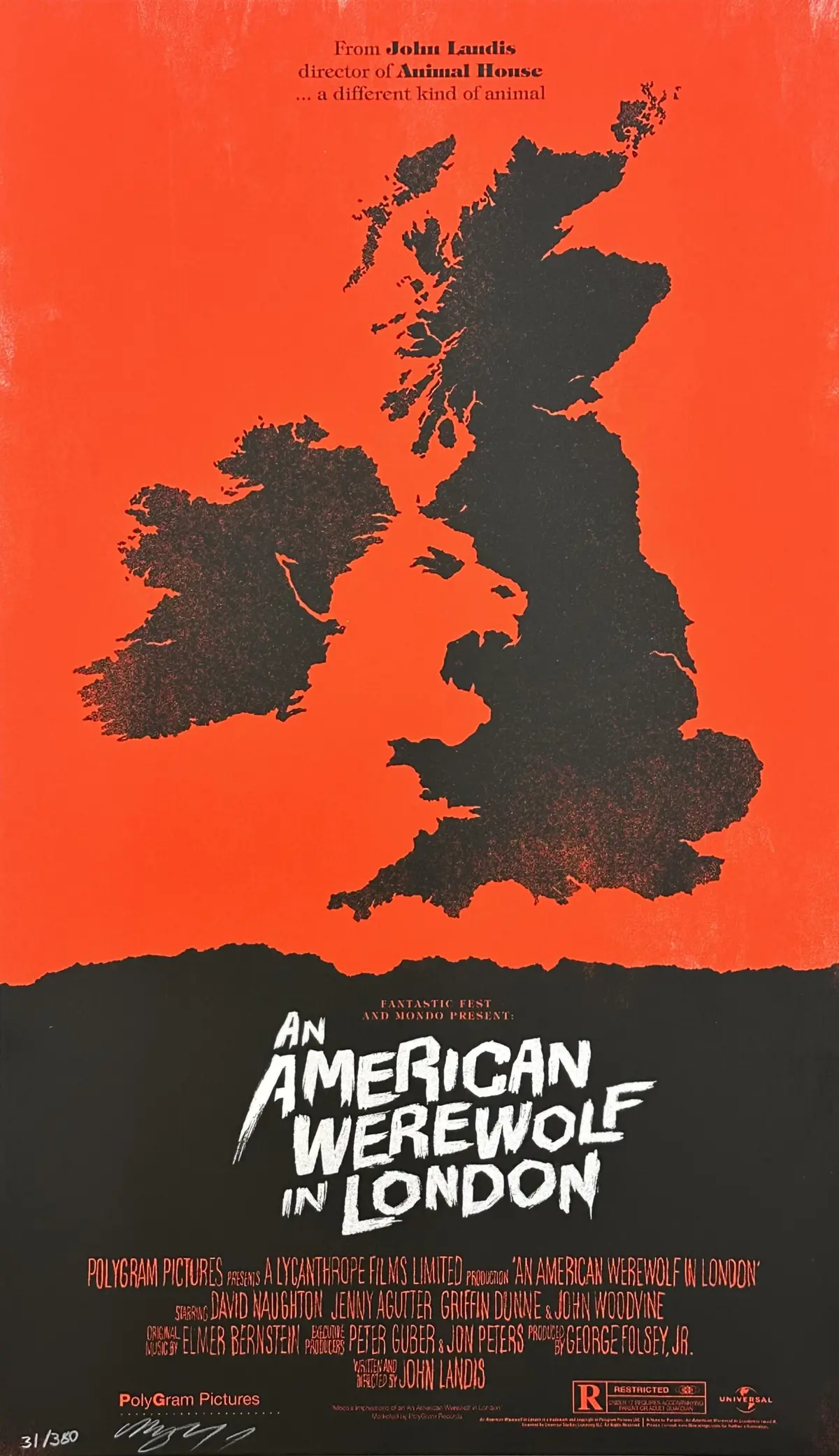 An American Werewolf in London Movie Poster - Olly Moss