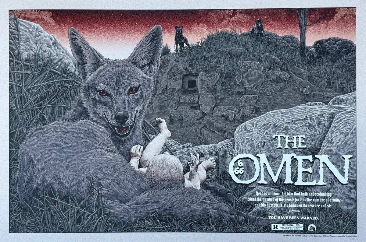 The Omen Alternative Movie Poster - Horror - Damien - 666 - Devil
