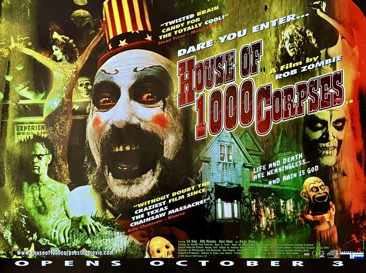 Original House of 1000 Corpses Movie Poster - Rob Zombie