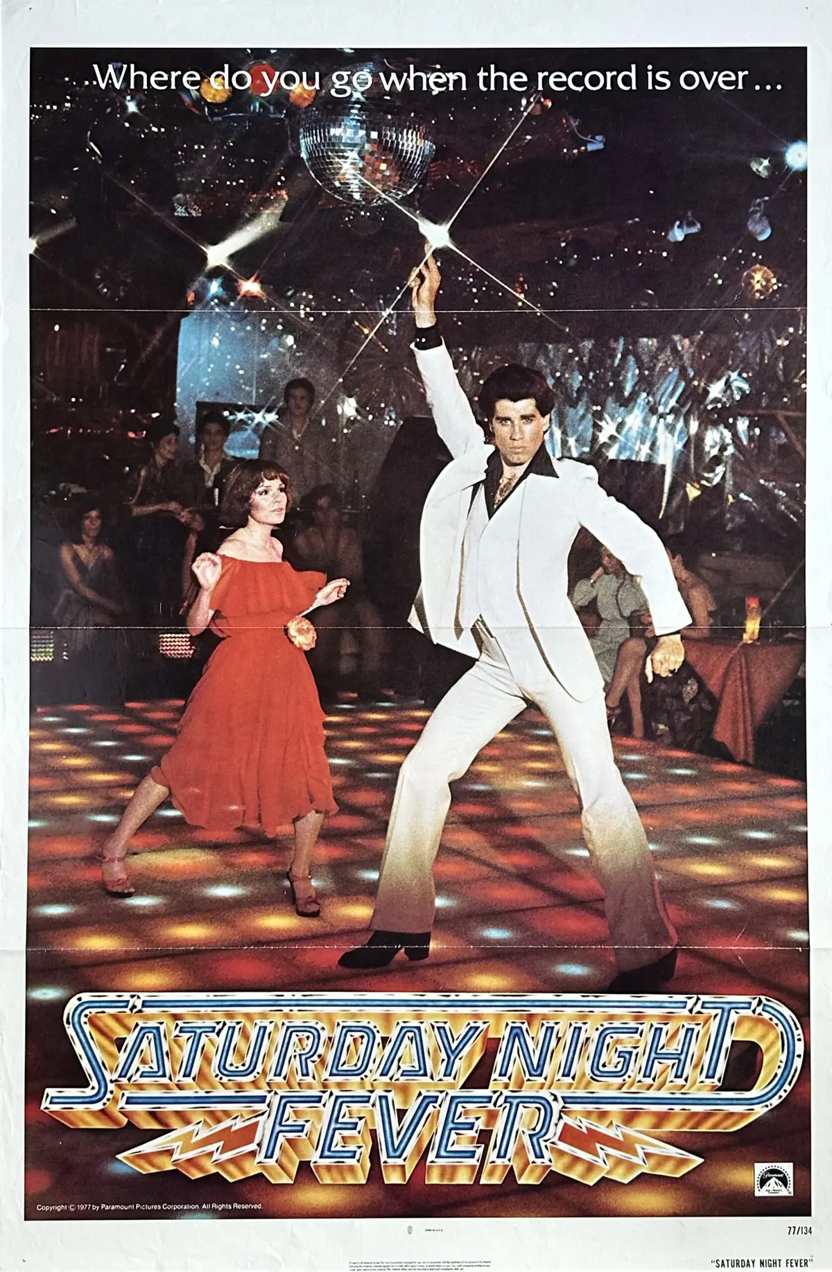 Original Saturday Night Fever Movie Poster - John Travolta - Disco