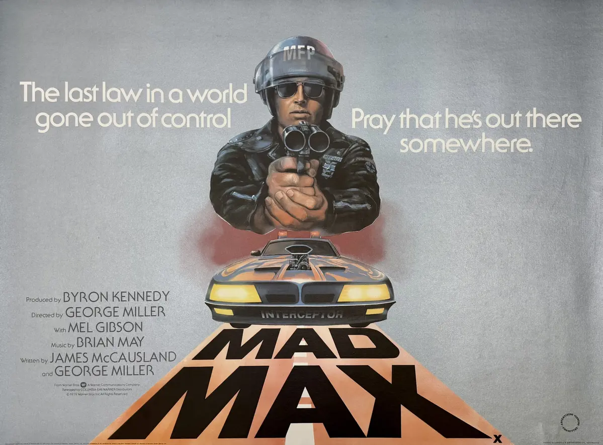 Original Mad Max Film Poster - George Miller - Mel Gibson
