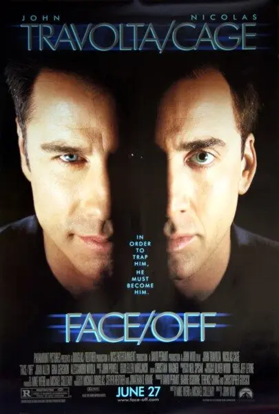 Original Face Off Movie Poster - Action - John Woo - Nicolas Cage