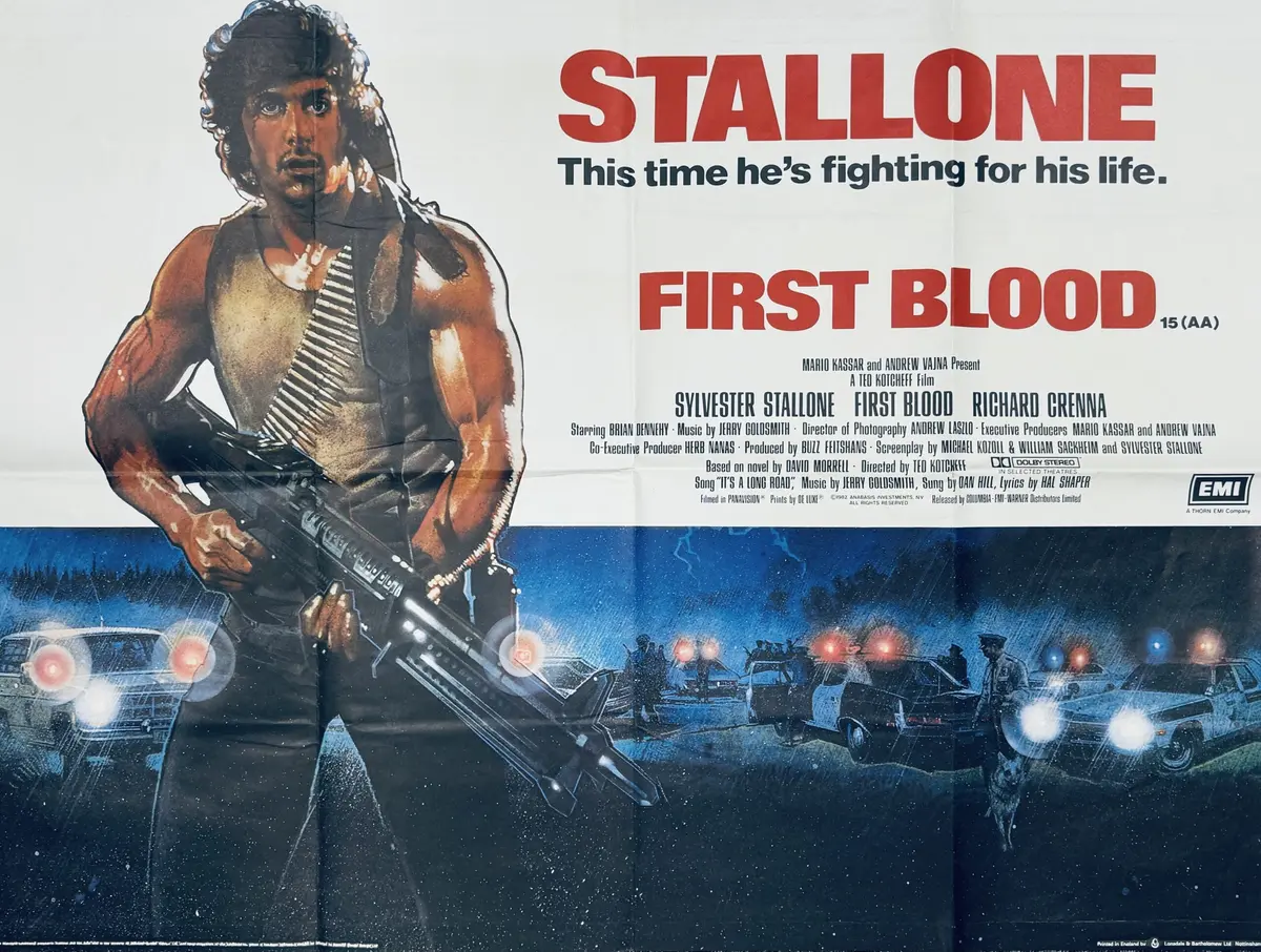 Original First Blood: Rambo Movie Poster - Sylvester Stallone