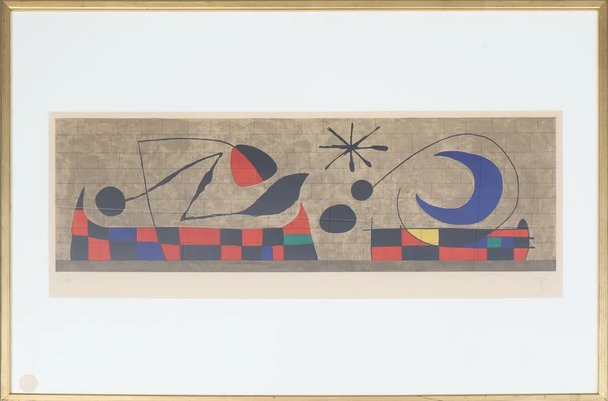 JOAN MIRÓ. "Mur de la lune", färglitografi, signerad och numrerad 186/300.
