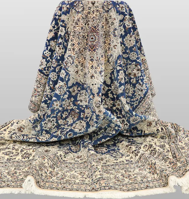 MATTA. Äldre Nain part silk s.k 6LAA ca 1.000.000 knutar / kvm, 450 x 304 cm.