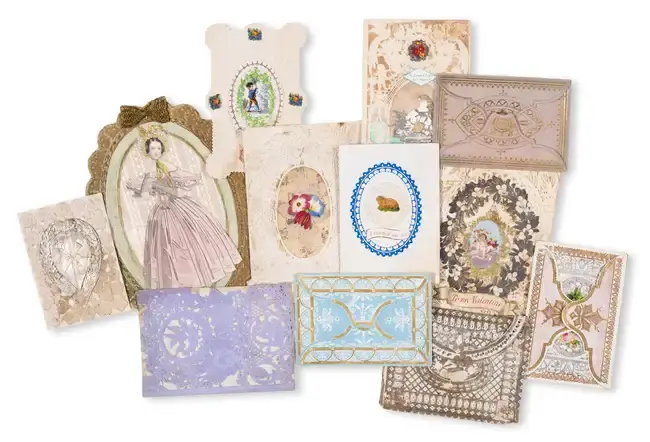 Valentines.- A group of c.35 valentines, many with embossed 'lace'