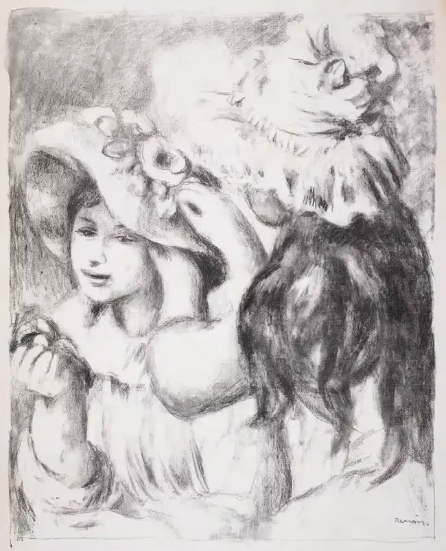 Pierre-Auguste Renoir (1841-1919) Le Chapeau Épinglé 2ème Planche (Stella 29)