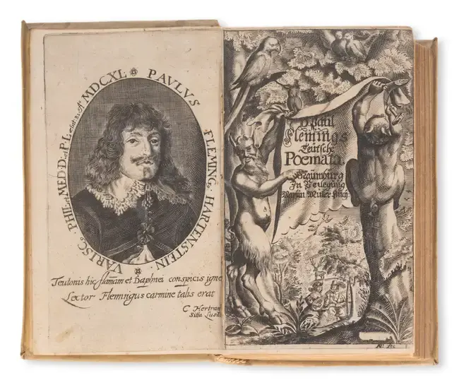 Fleming (Paul) Geist- und Weltliche Poëmata, Naumburg & Jena, Georg
